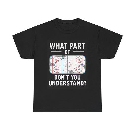 Hockey Graphic T Shirt Funny Plays Sports Vintage Unisex Heavy Cotton Tee