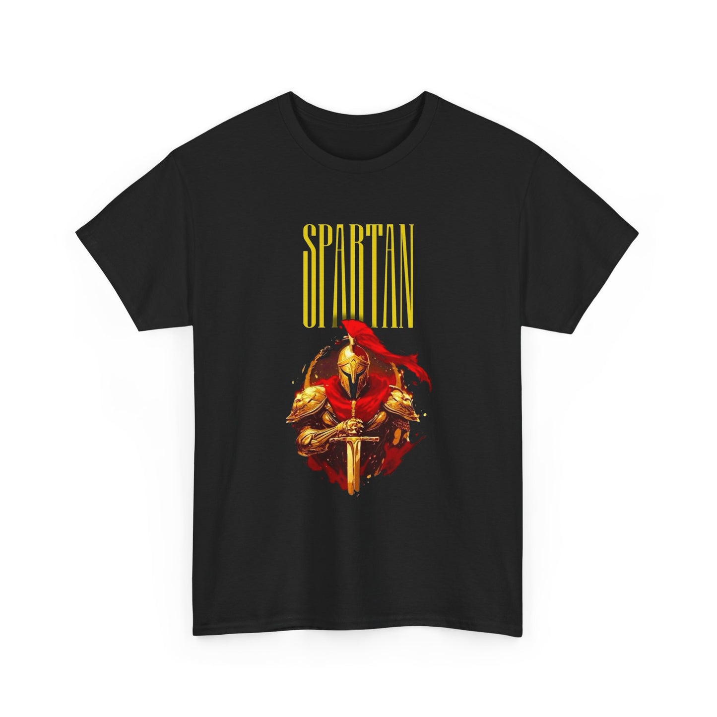 Spartan Retro Warrior Graphic T Shirt Unisex Heavy Cotton Tee