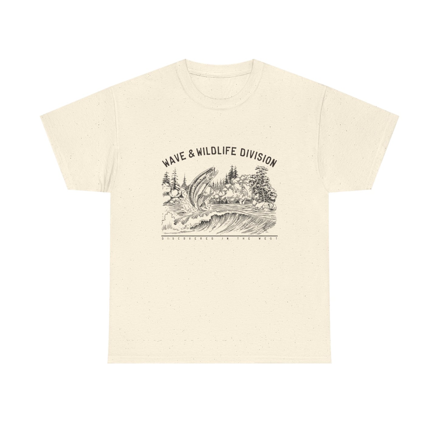 Wave And Wildlife Division Graphic T Shirt Unisex Heavy Cotton Tee