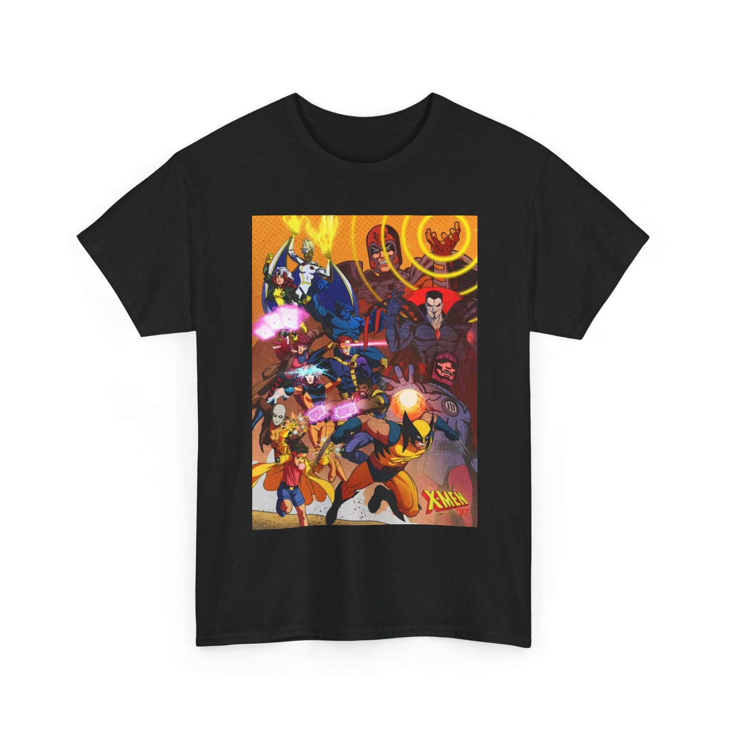 Cartoon Graphic Tee Xmen Comic Book Retro Vintage Tee Unisex Heavy Cotton Tee