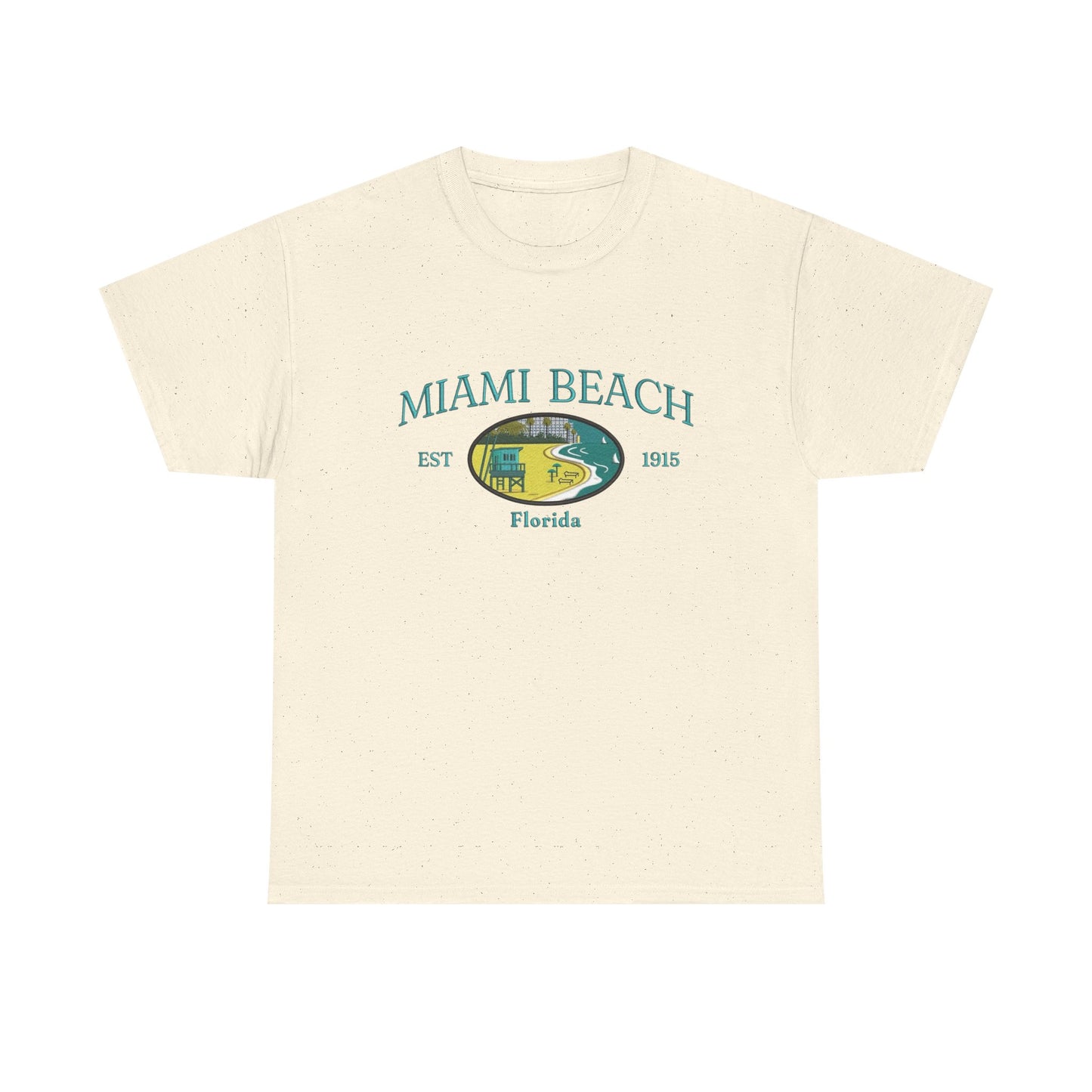 Miami Beach Vintage Graphic T Shirt NEW Unisex Heavy Cotton Tee