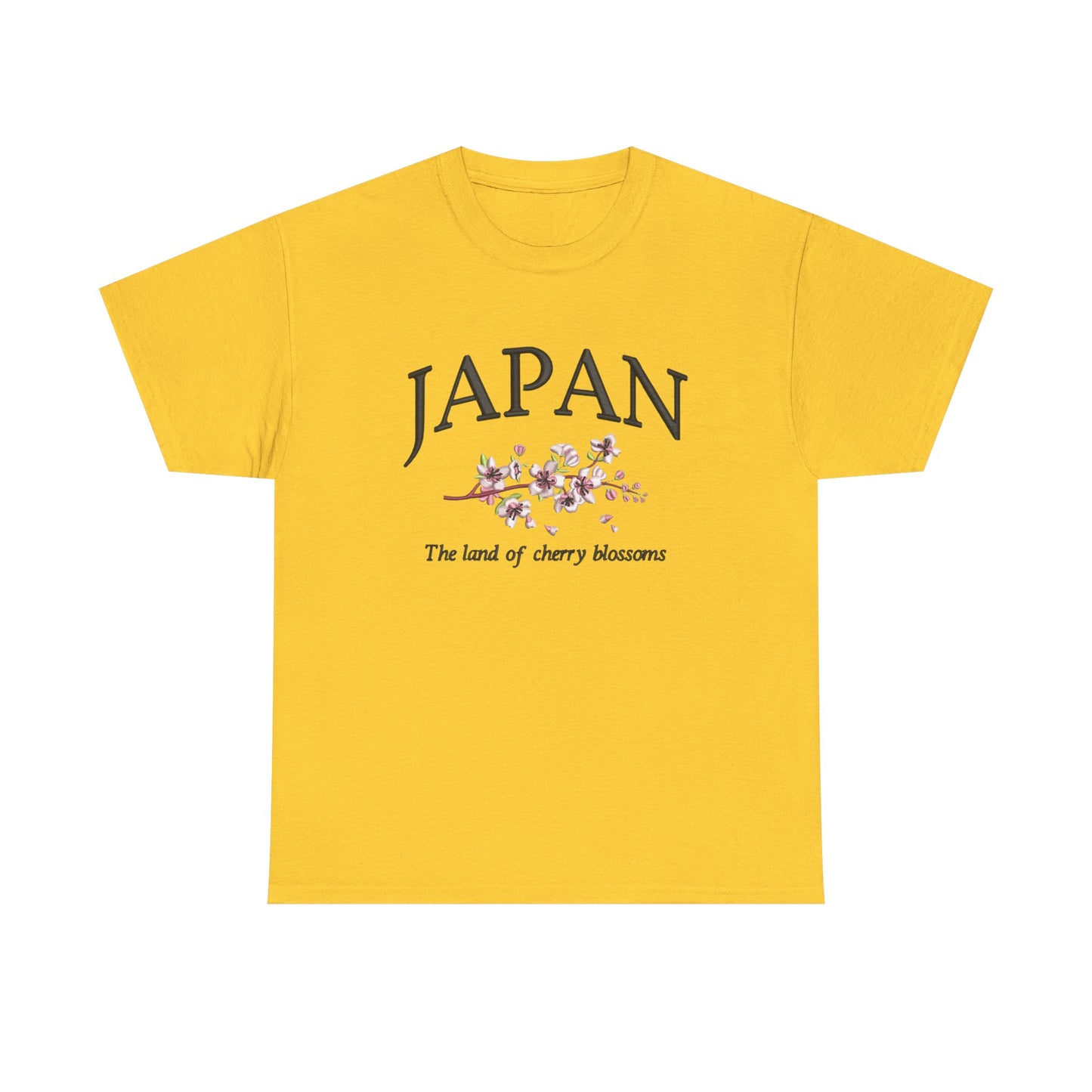 Japan Land Of The Cherry Blossoms Graphic T Shirt NEW Unisex Heavy Cotton Tee