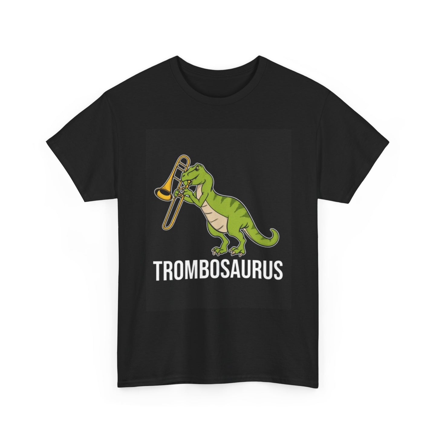 Funny Trombone Dinosaur Graphic T Shirt Cute Gift Unisex Heavy Cotton Tee
