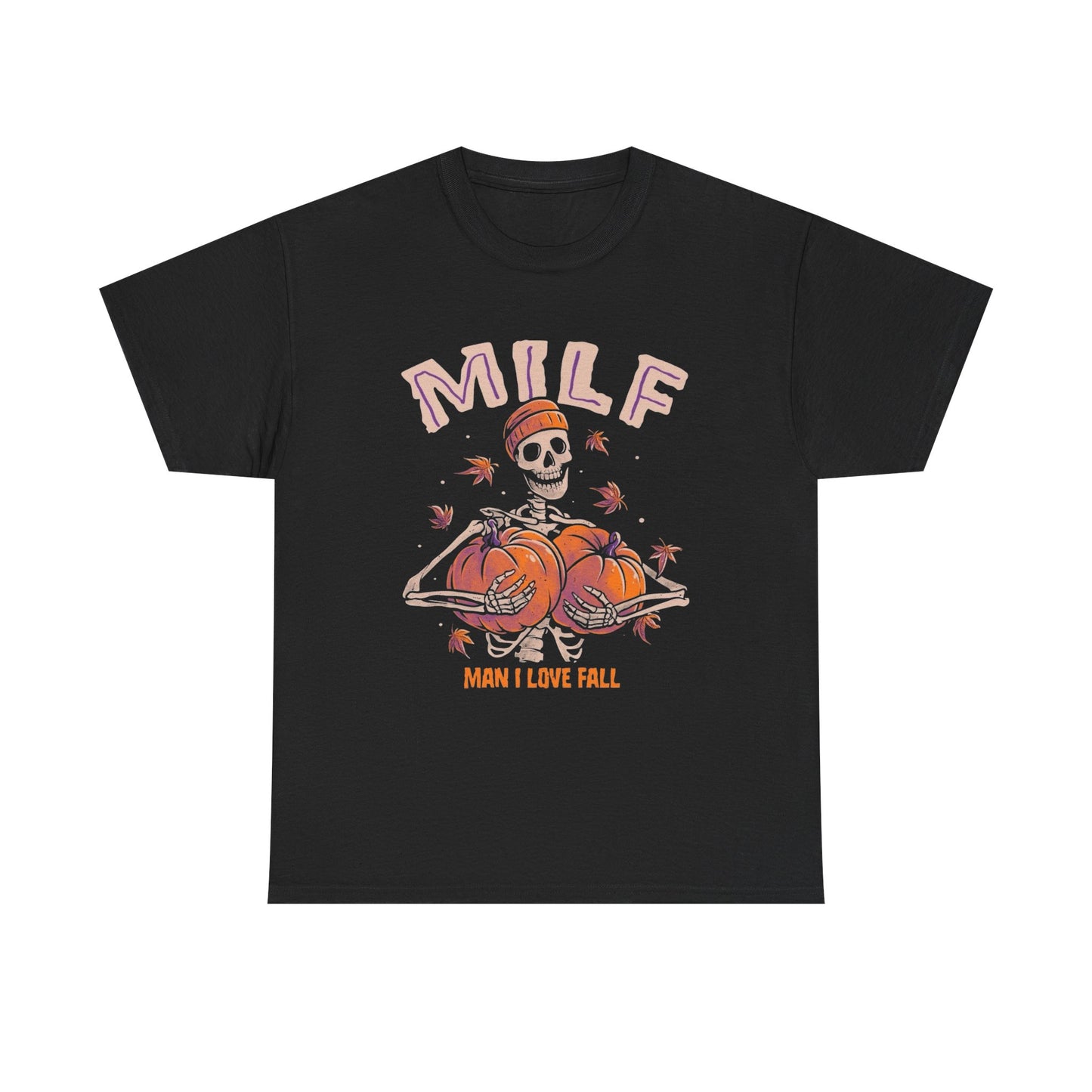 Milf Man I Love Fall Funny Vintage Graphic T-Shirt, Unisex Cotton Shirt