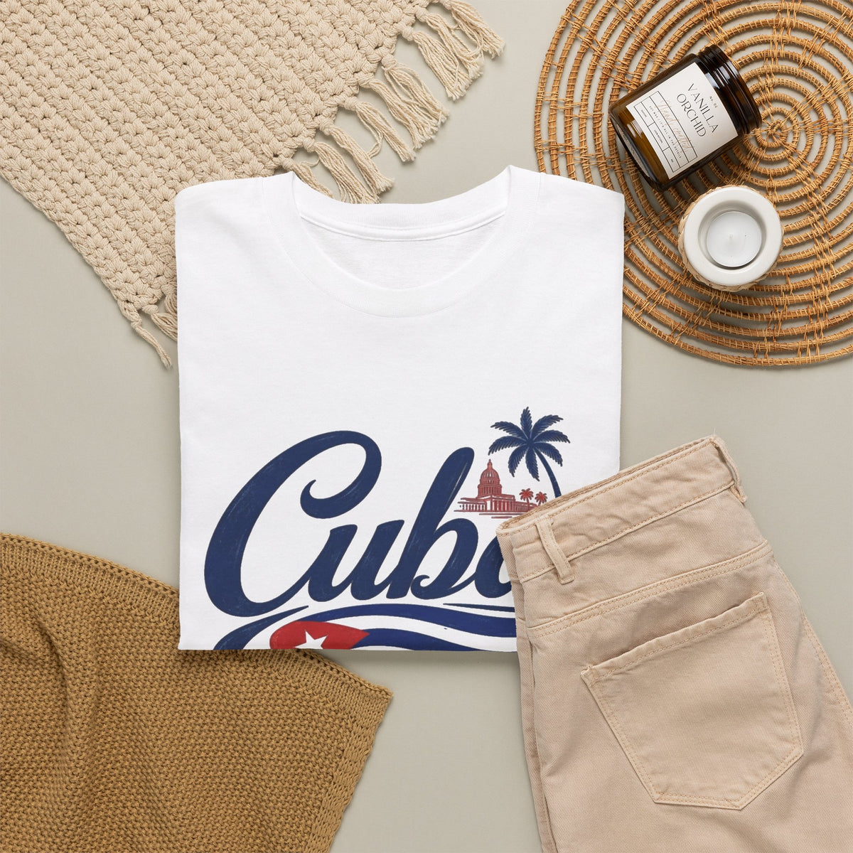 Cuba Graphic T Shirt Men's Travel Retro Classic Heavy Cotton Tee