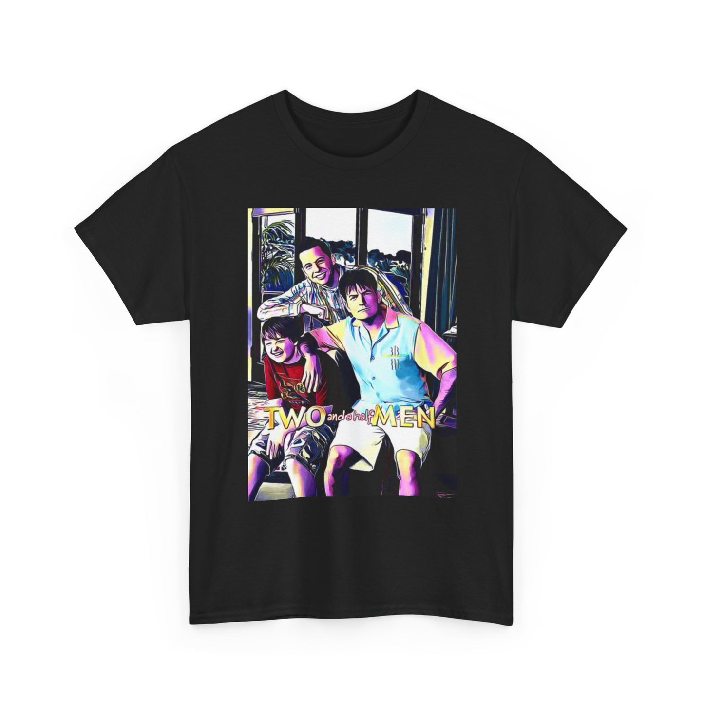 Two And A Half Men T Shirt BRAND NEW Apparel Unisex Heavy Cotton Tee