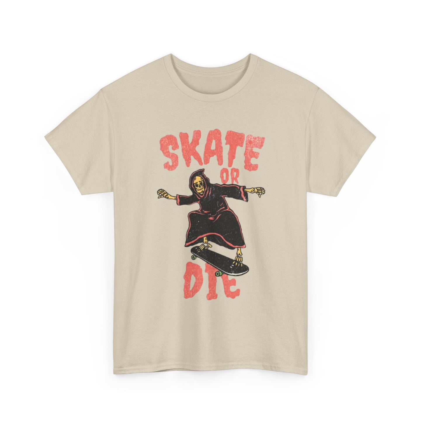 Skate Or Die Shirt Retro Skateboarding Dunks Skeleton Unisex Heavy Cotton Tee