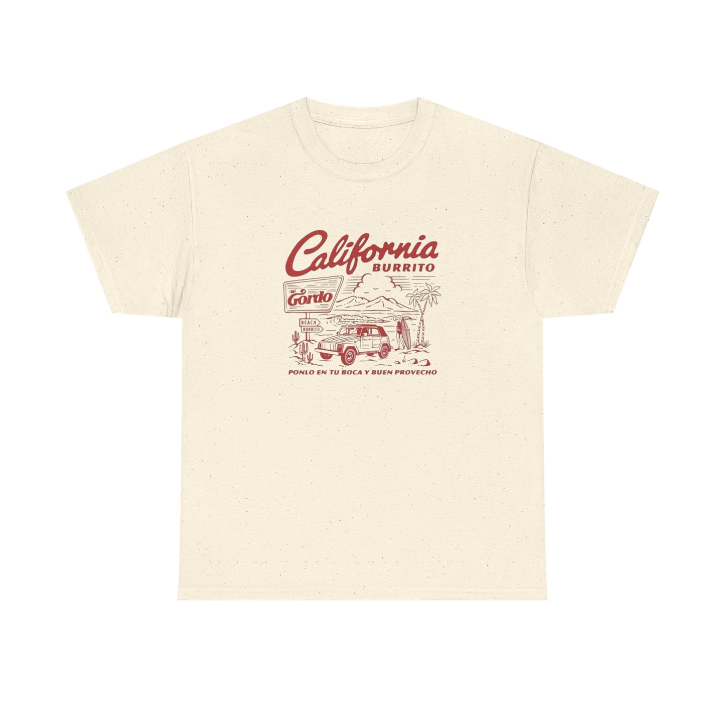 California Burrito Retro Graphic T Shirt S-5XL NEW Unisex Heavy Cotton Tee