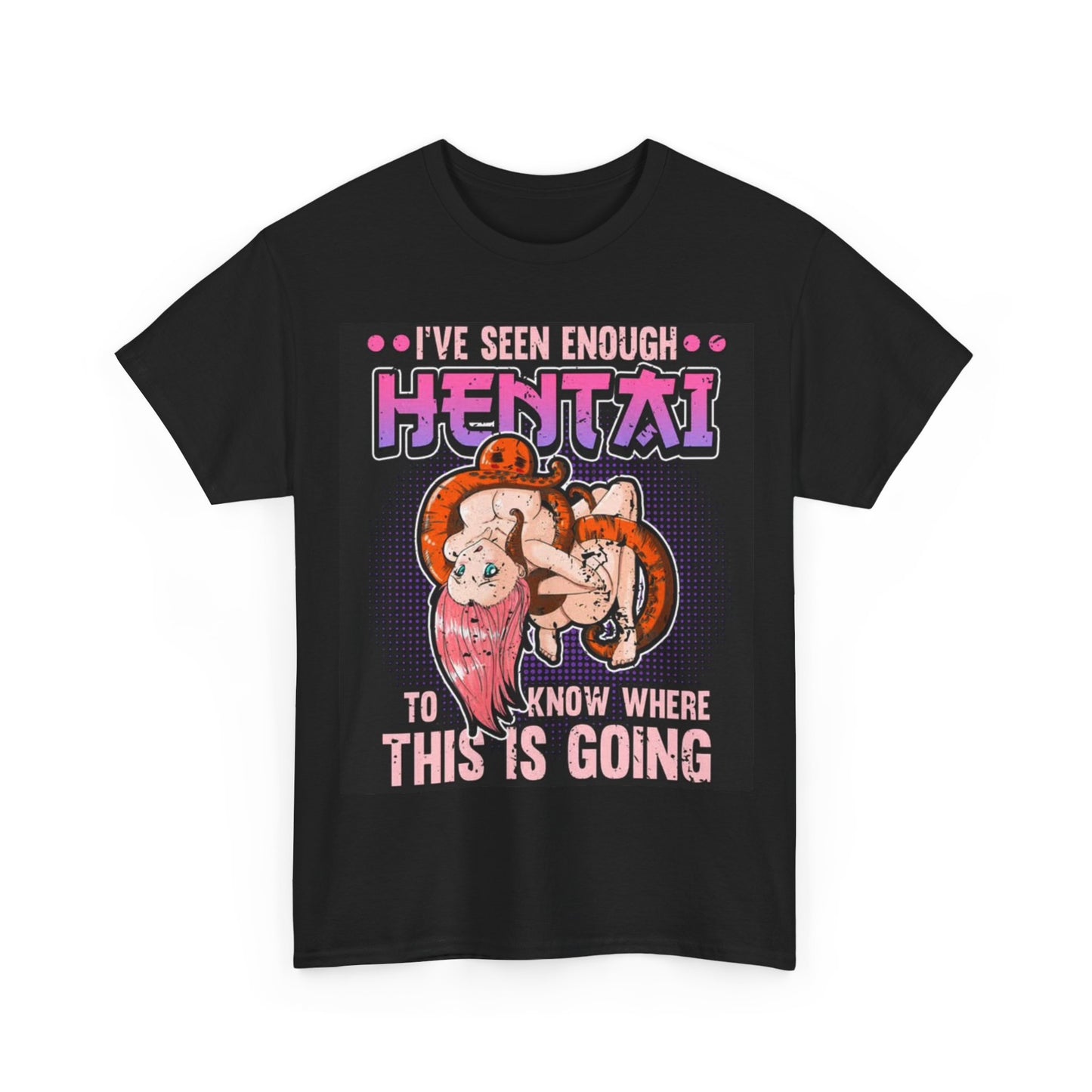 Waifu Anime T-shirt Girl Graphic Cartoon Retro Gaming Unisex Heavy Tee Gamer 66