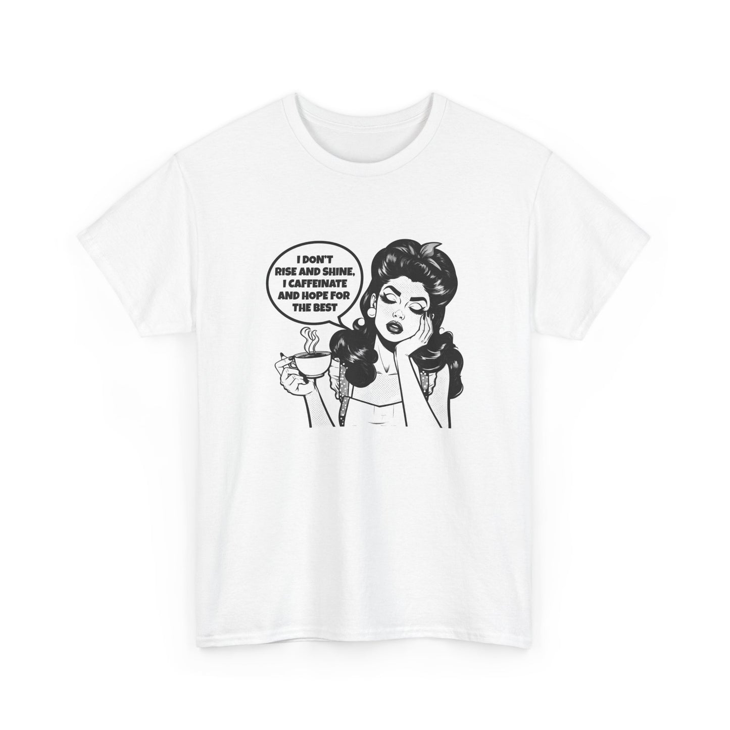 Caffeinate And Hope For The Best Graphic T Shirt Women's Cotton Tee BRAND NEW