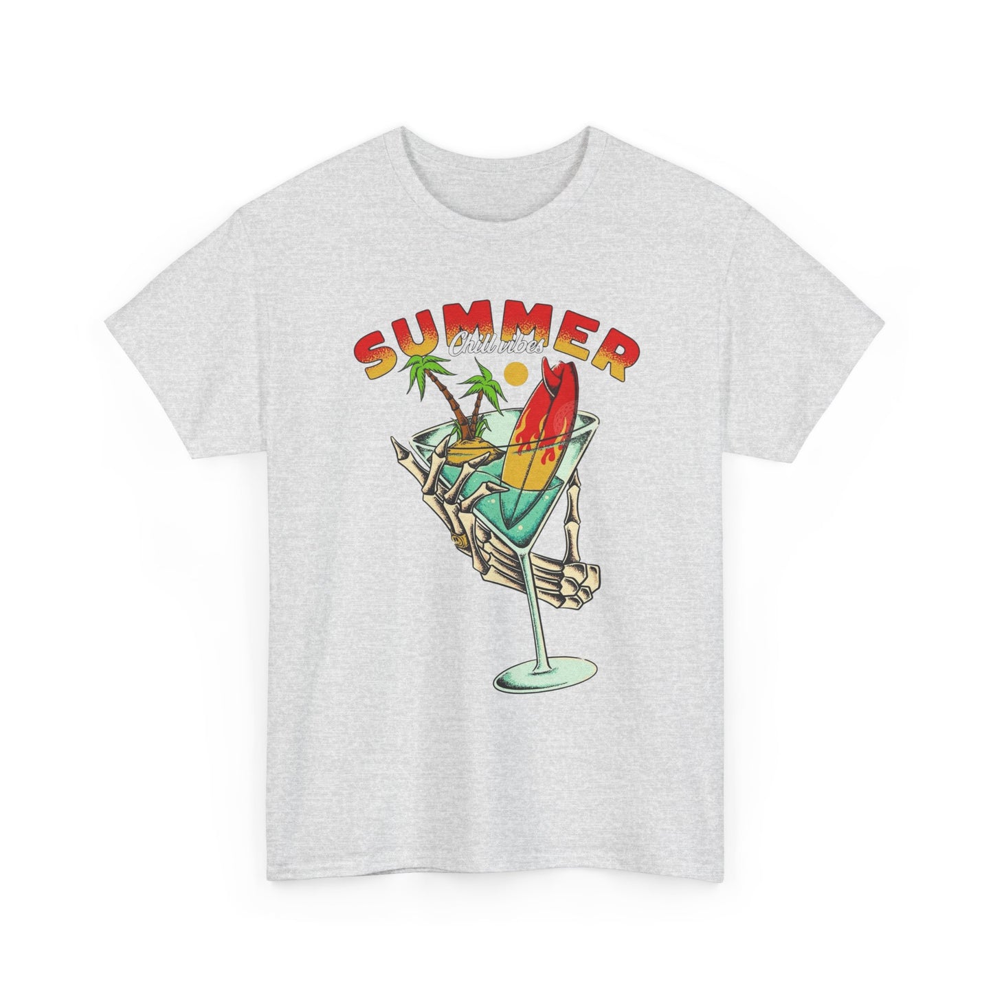 Summer Chill Vibes T Shirt Graphic Unisex Heavy Cotton Tee NEW GIFT
