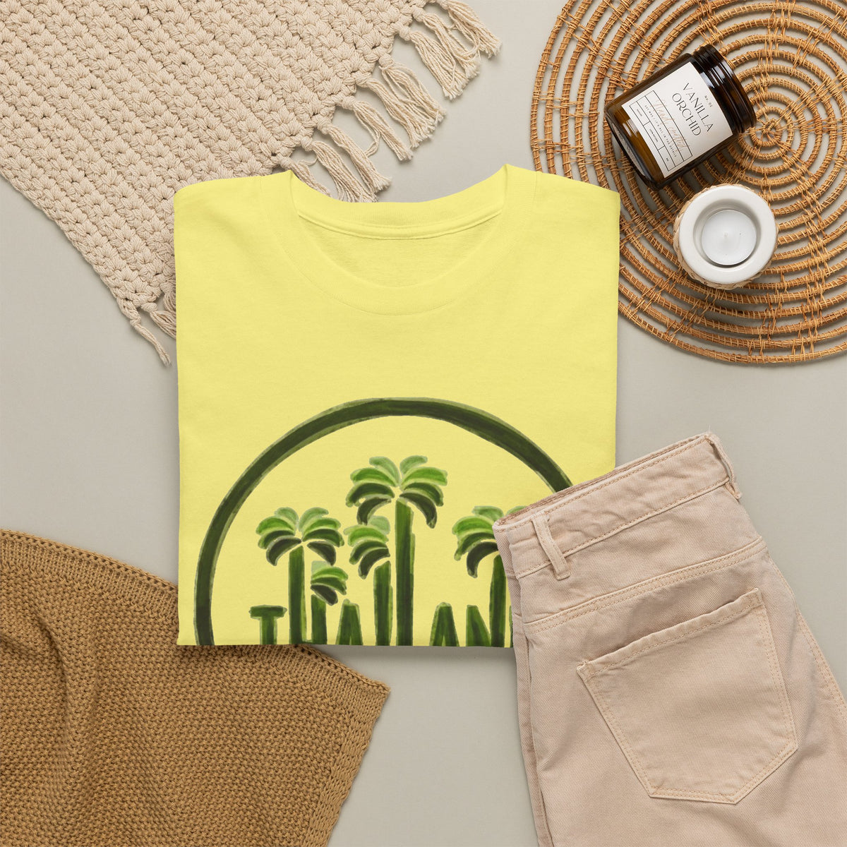 Thailand Palm Tree Wave T-Shirt Men's Graphic Tee