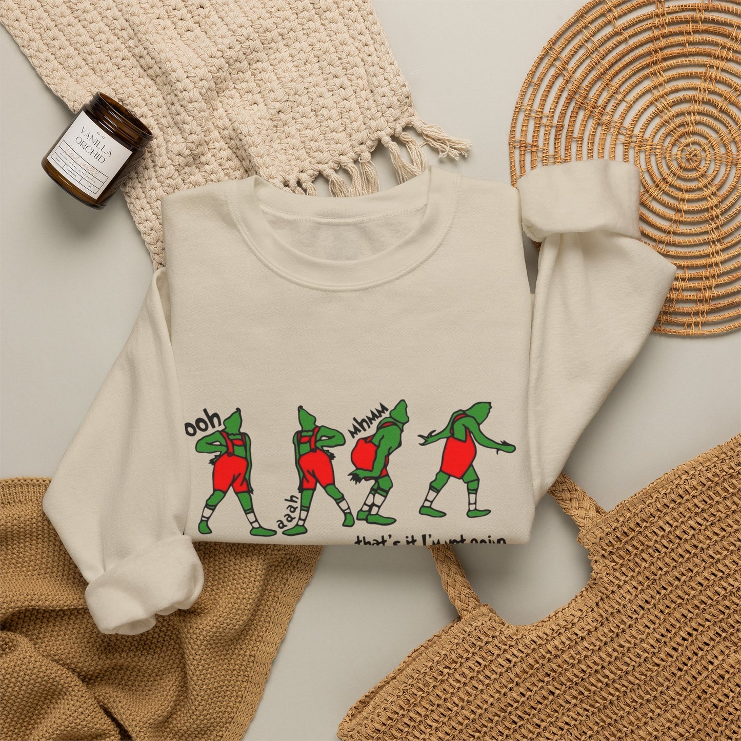 The Grinch Funny Graphic Sweater NEW Unisex Heavy Blend™ Crewneck Sweatshirt