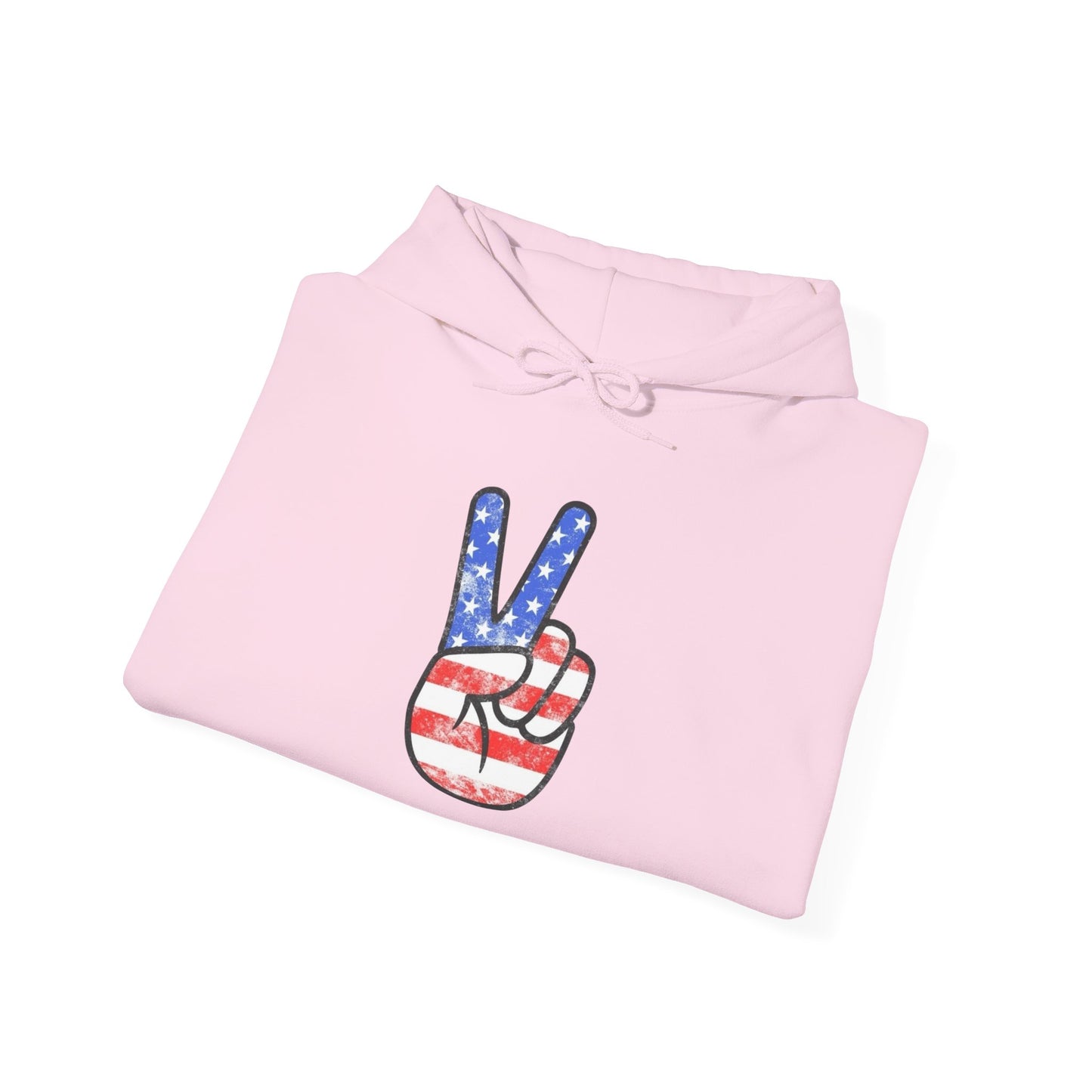American Flag Peace Sign Retro Graphic Hoodie Heavy Blend™ NEW Sweatshirt
