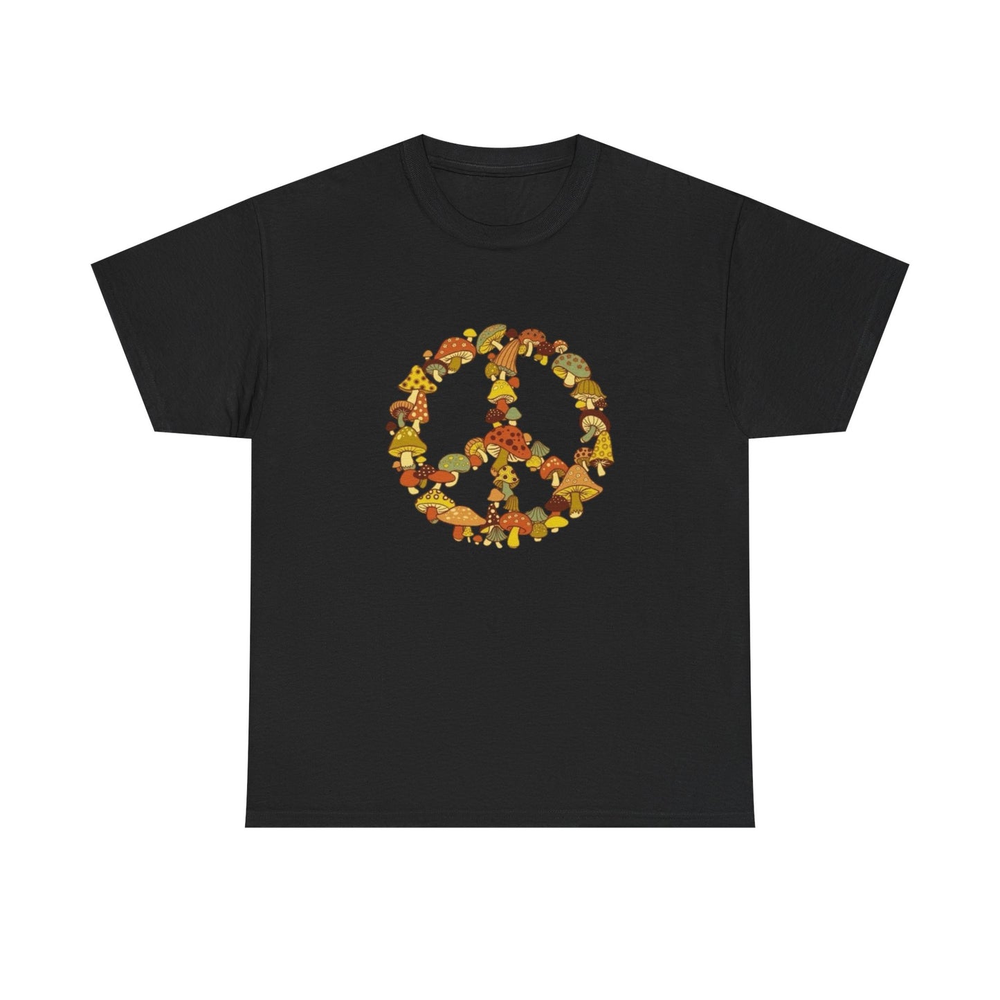 Mushrooms And Peace Graphic T Shirt NEW ADULT TEE
