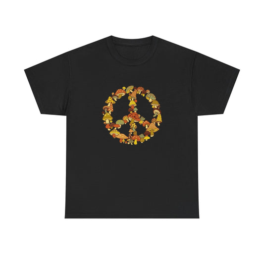 Mushrooms And Peace Graphic T Shirt NEW ADULT TEE