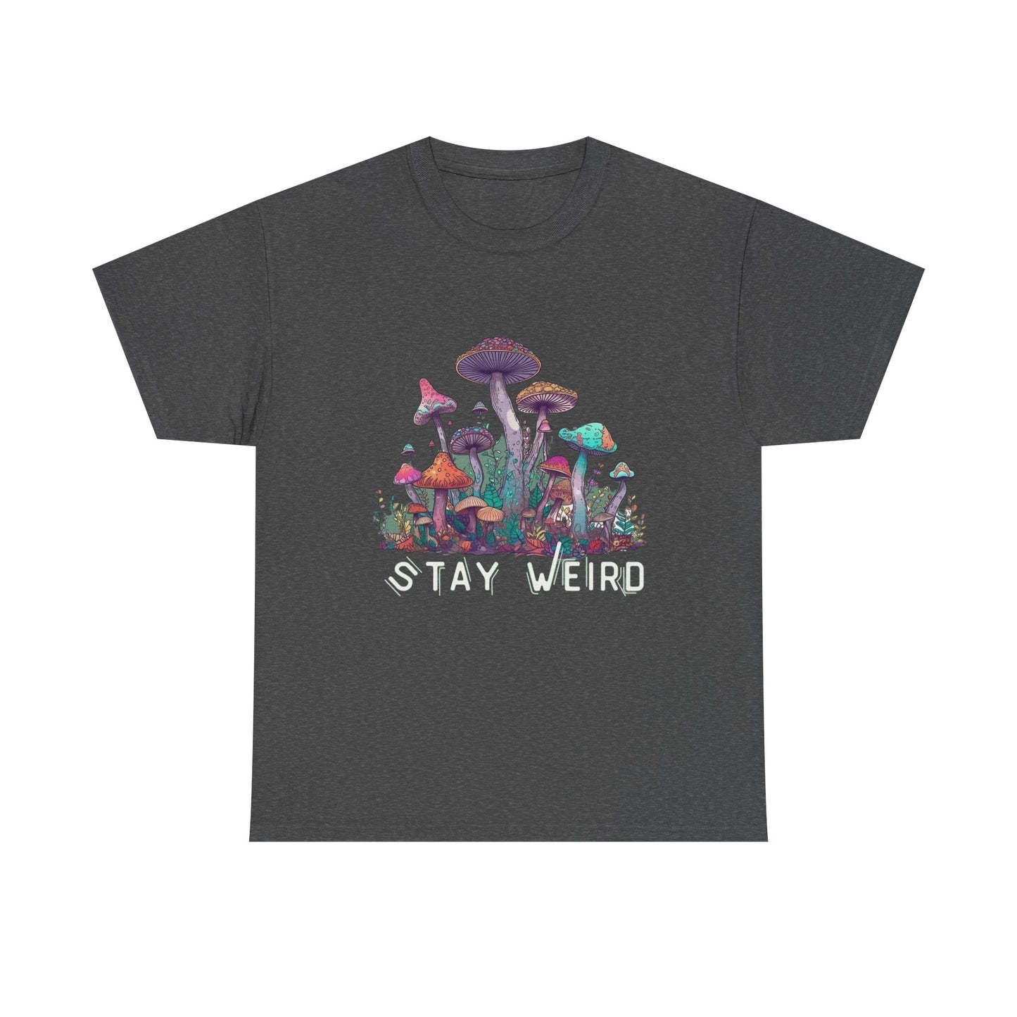 Trippy Mushroom Hunter Tshirt Mystical Graphic Vibe Unisex Stay Weird Retro