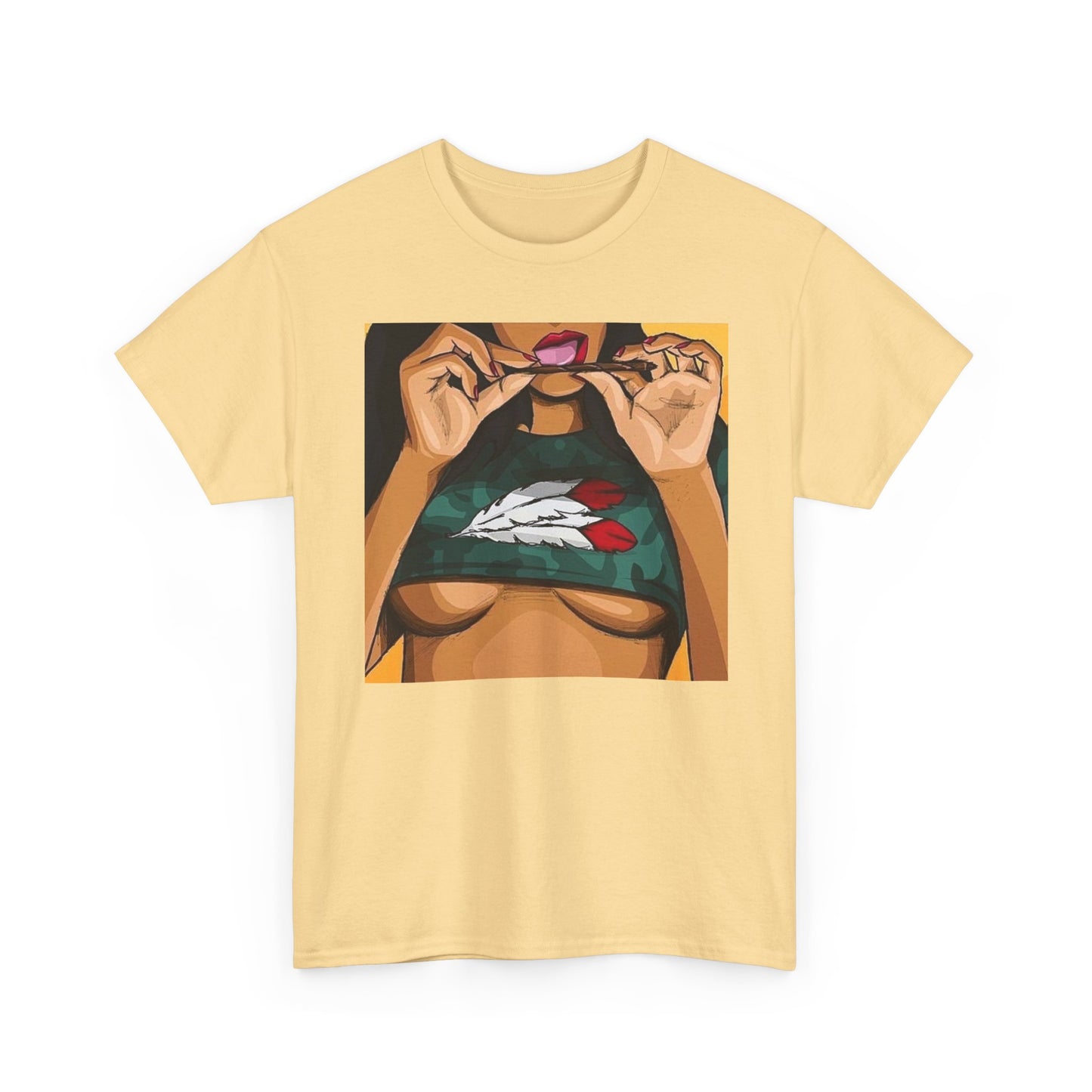 Rolling A Blunt Graphic T-Shirt Women's Heavy Comfy Cotton Tee