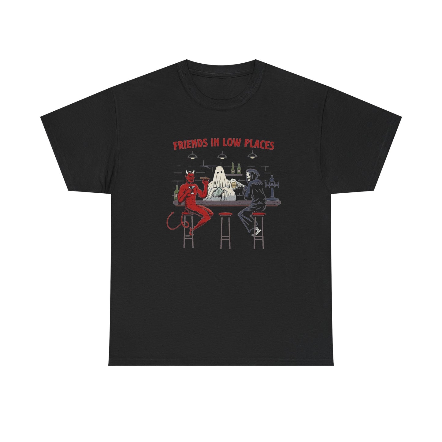 Friends In Low Places Graphic T Shirt Regular Men's Heavy Cotton Tee