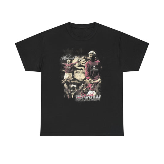 David Beckham T Shirt Graphic Unisex Heavy Cotton Tee NEW GIFT Soccer