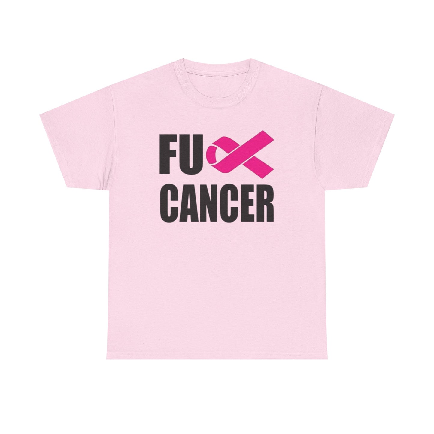 FU Cancer Graphic T Shirt Cancer Awareness Unisex Heavy Cotton Tee