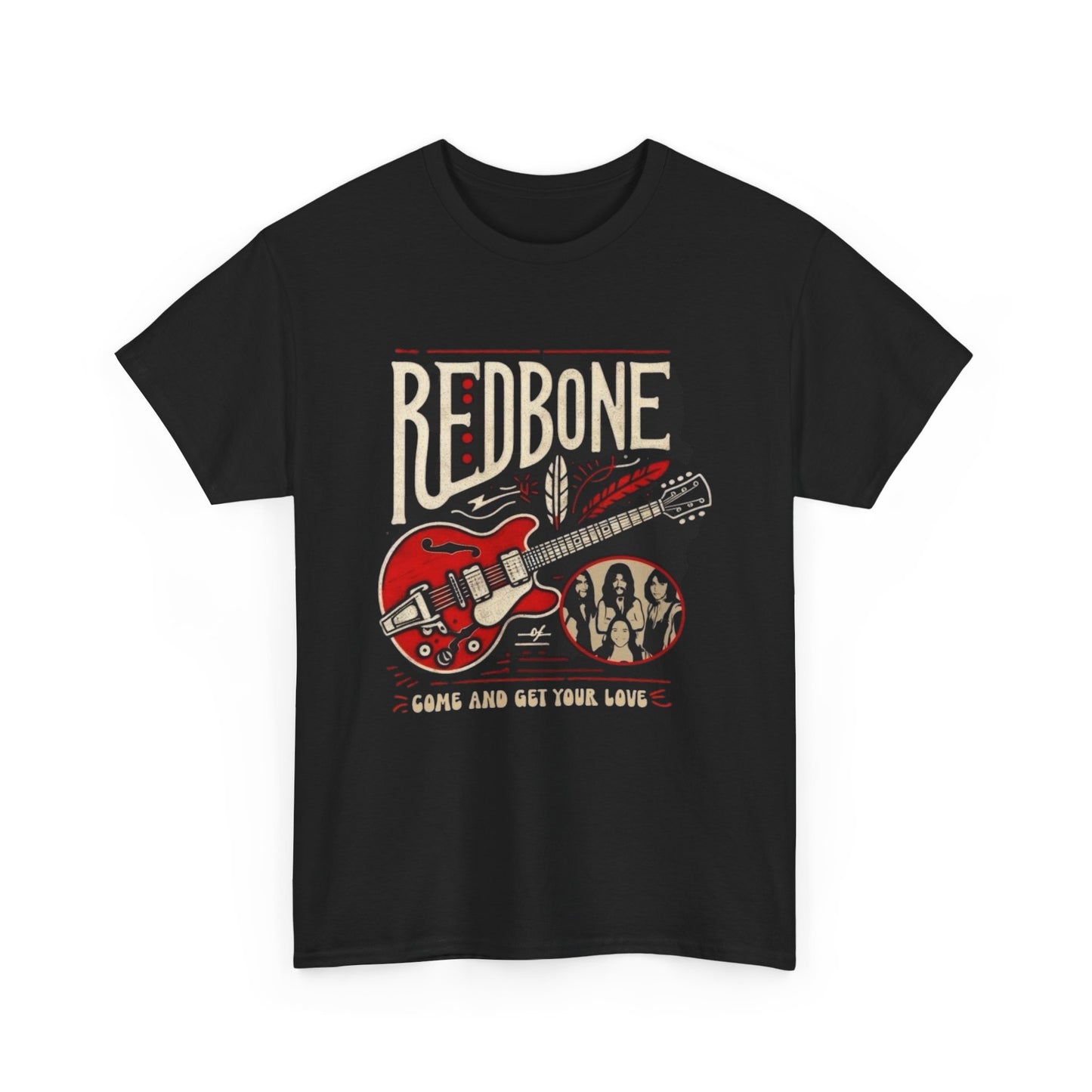 Redbone Vintage Graphic T Shirt NEW ADULT Unisex Heavy Cotton Tee