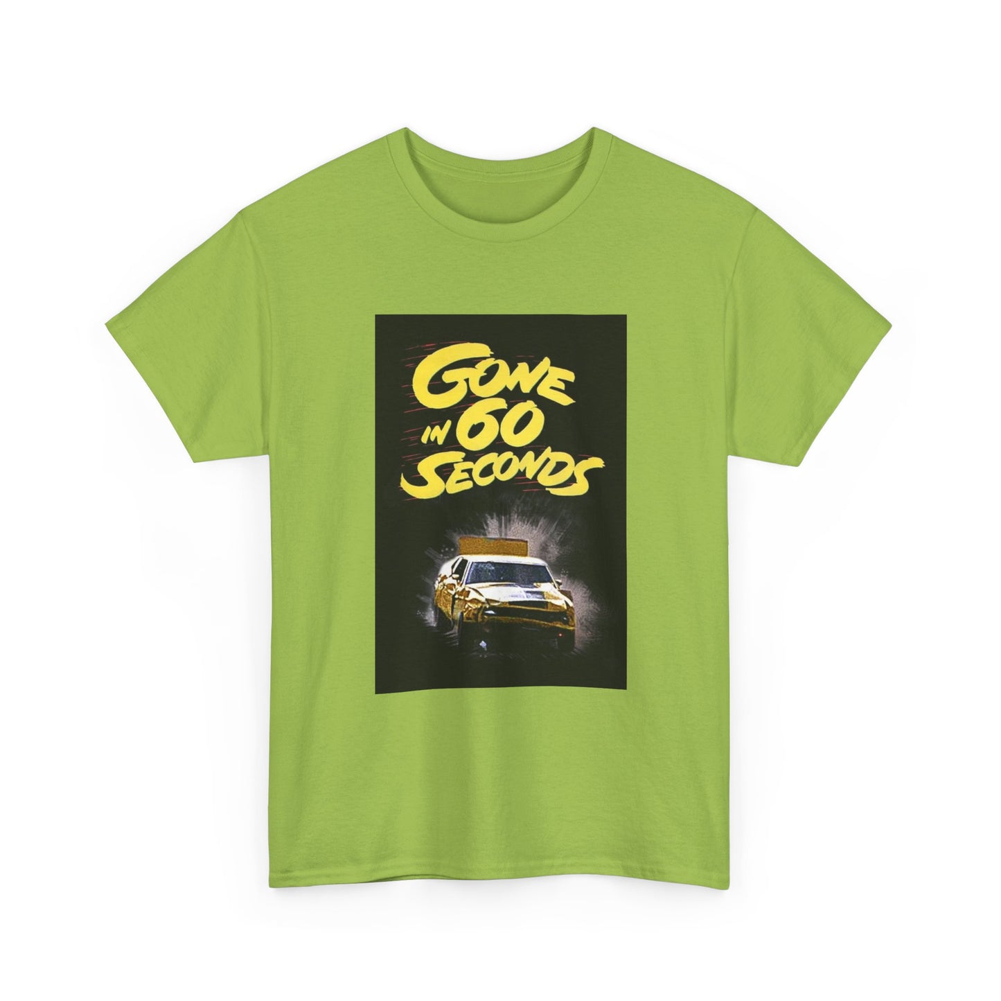Gone in 60 Seconds Tshirt Vintage Ford Mustang Retro Poster Unisex Heavy Cotton