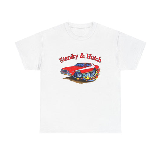 Starsky And Hutch Funny Vintage Graphic T Shirt Unisex Heavy Cotton Tee