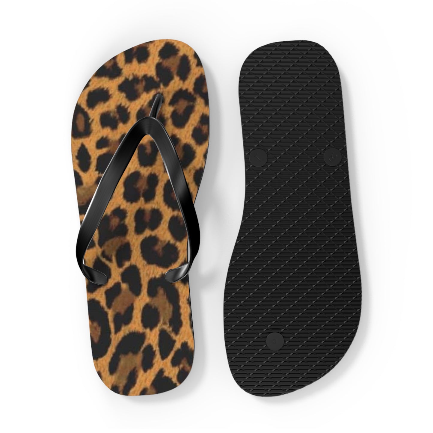 Cheetah Print Beach Sandals, Slides for Summer, Flip Flops, Water Resistant