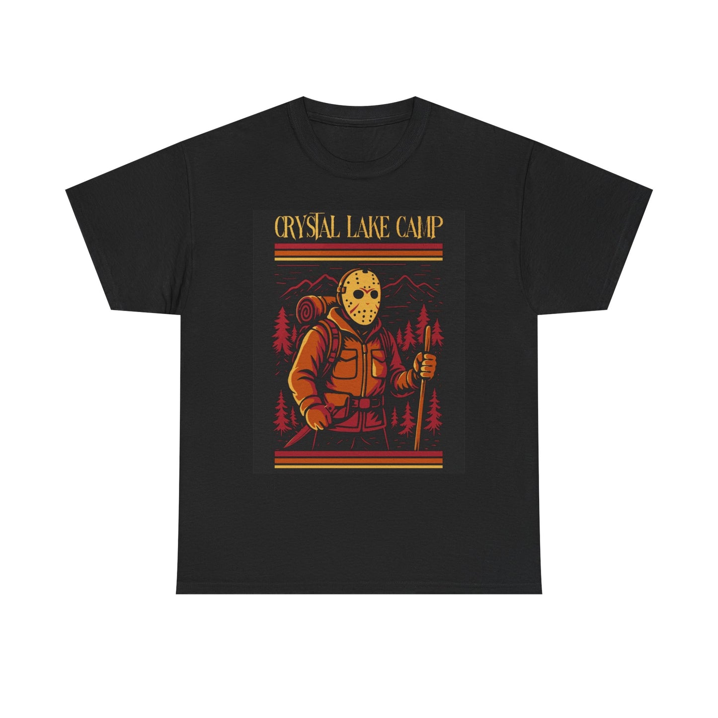 Crystal Lake Camp Graphic T Shirt Jason Movie Unisex Heavy Cotton Tee