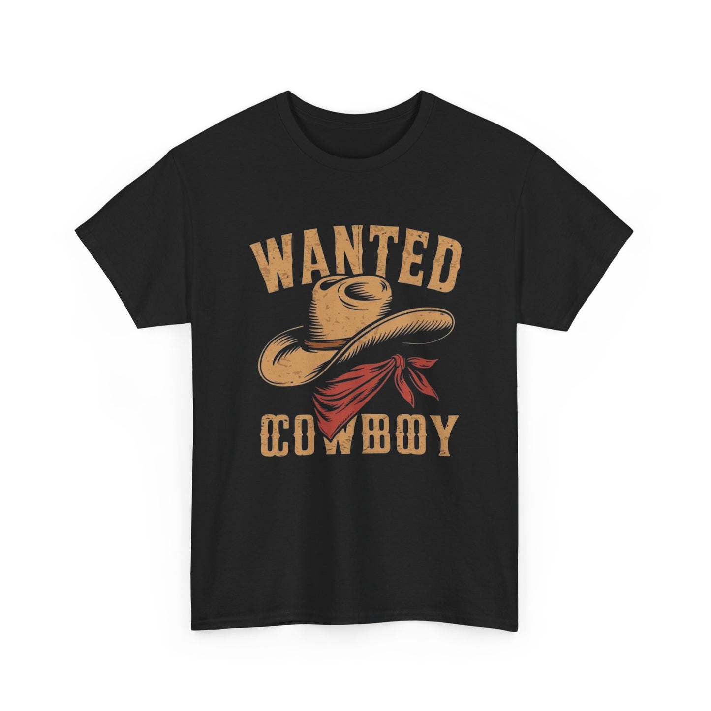 Wanted Cowboy Graphic T Shirt Heavy Cotton Tee NEW ADULT UNISEX