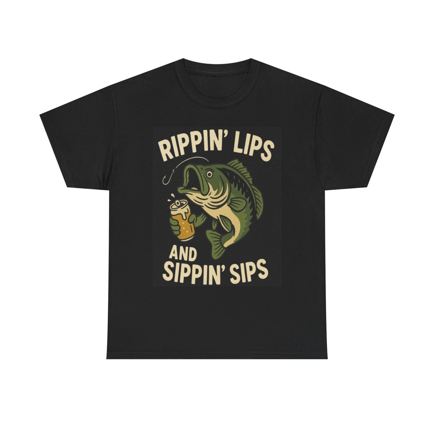 Funny Fishing T Shirt Outdoors Camping Unisex Heavy Cotton Tee