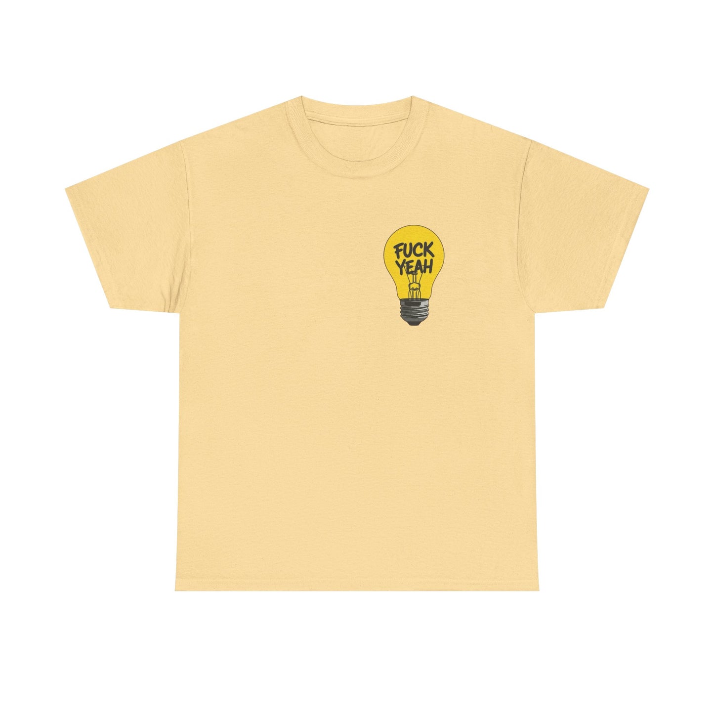 hell yeah Funny Light Bulb Graphic T Shirt Unisex Heavy Cotton Tee