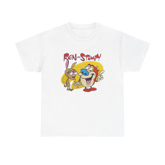 Ren And Stimpy Vintage Graphic T-Shirt Unisex Heavy Cotton Tee Gift NEW
