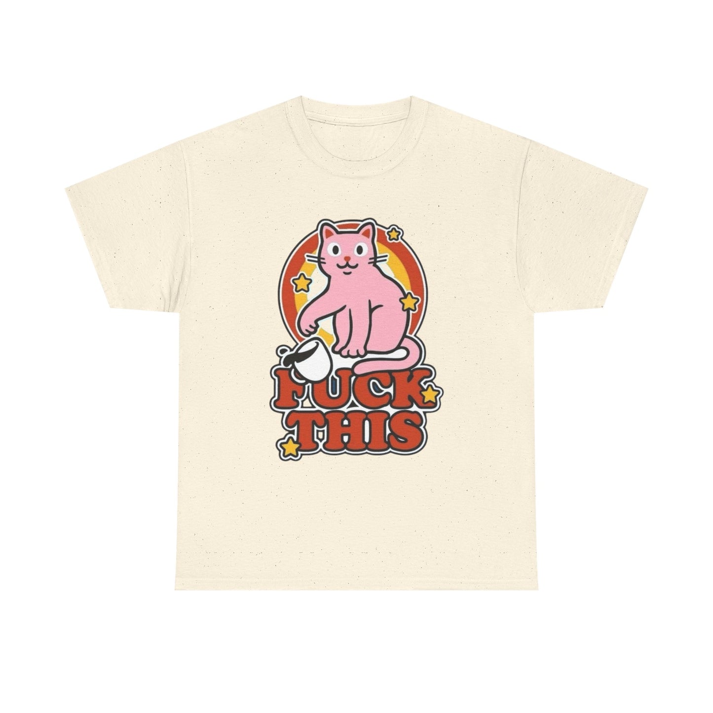 Funny Cat Graphic T-Shirt Men's Women's Heavy Cotton Tee NEW GIFT