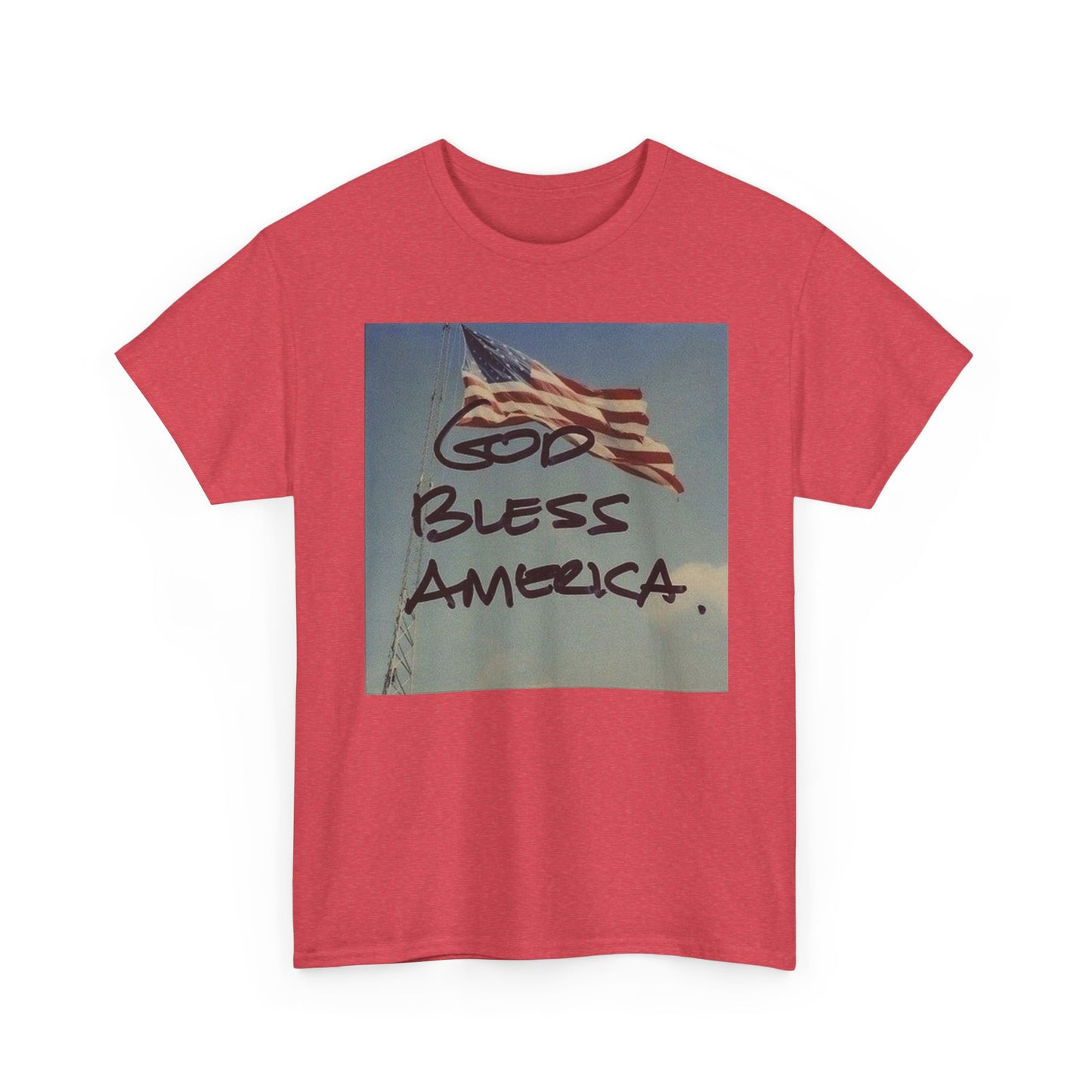 God Bless America Graphic T Shirt Unisex Heavy Cotton Tee