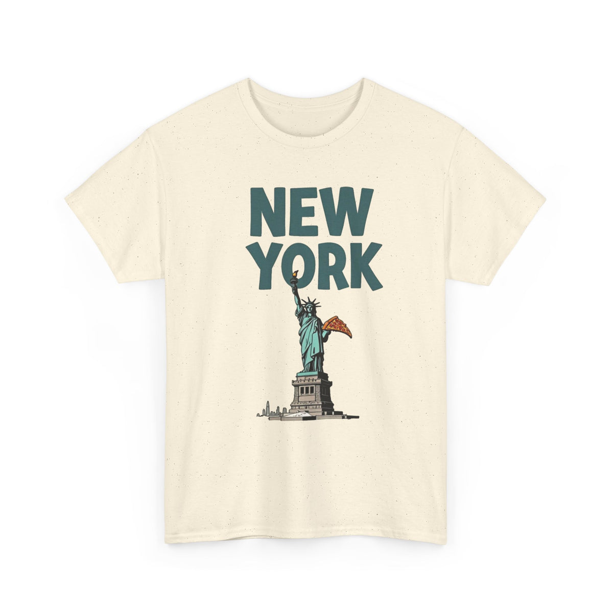 New York City Pizza Graphic T Shirt Men's Retro Heavy Cotton Tee
