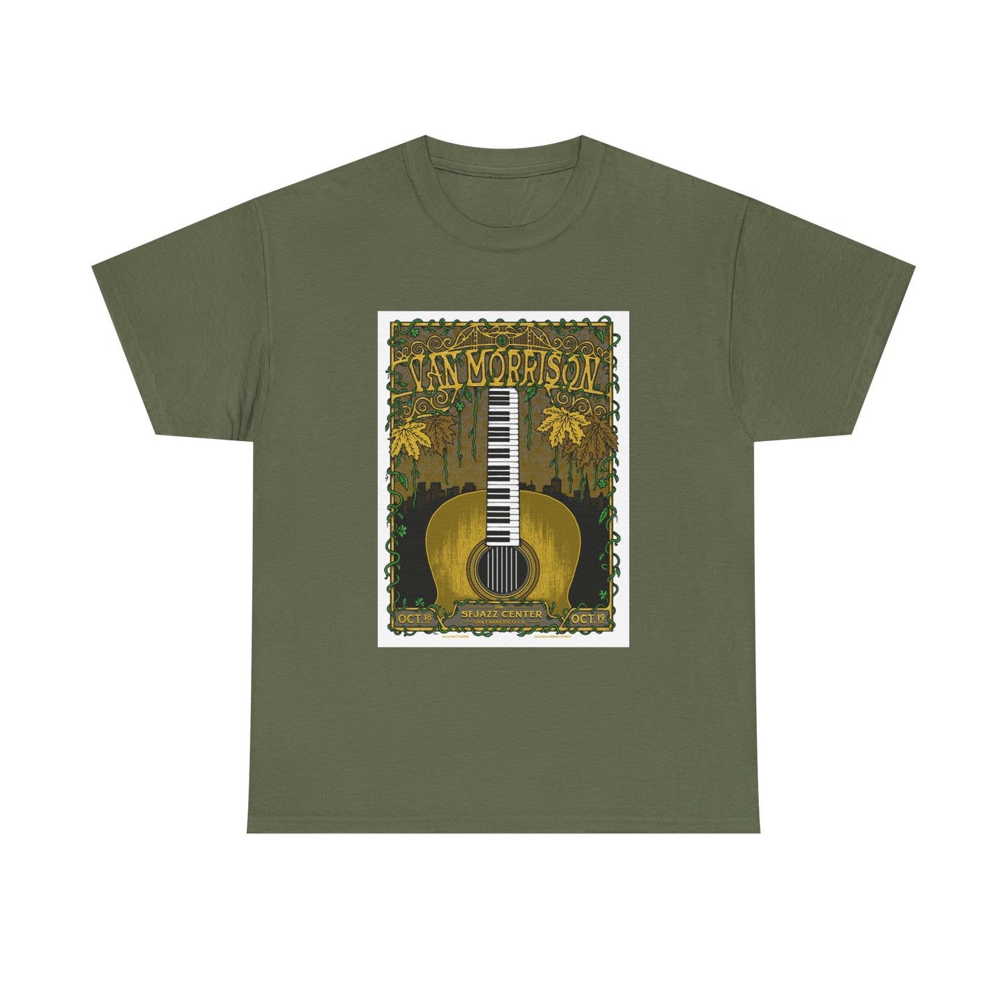 Van Morrison Tshirt Classic Rock Merch Graphic Retro Unisex Heavy Cotton Tee