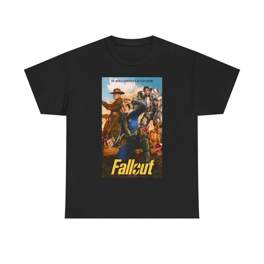 Fallout T-shirt video game graphic retro nuclear tv show Unisex Heavy Cotton Tee