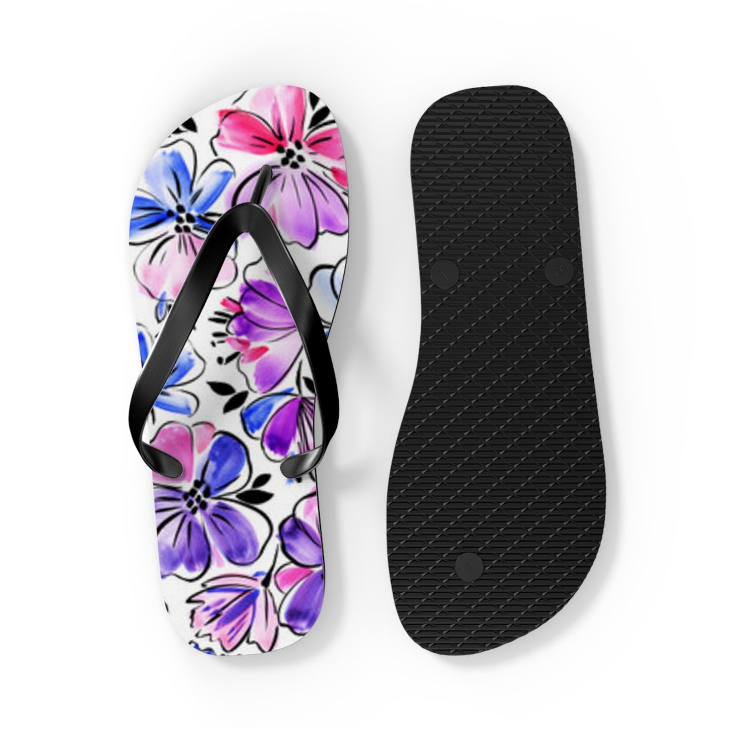 Blue Flowers Summer Sandals Summer Flip Flops Slides BRAND NEW