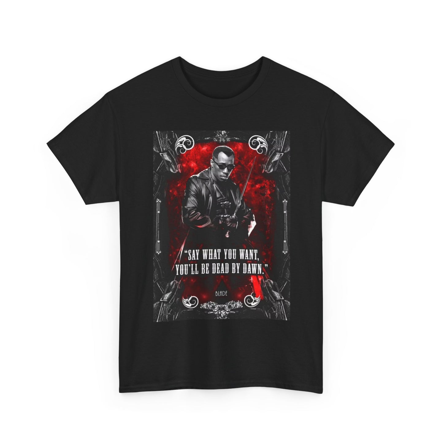 Blade Tshirt Vintage Vampire Movie Poster Retro Unisex Heavy Cotton Tee