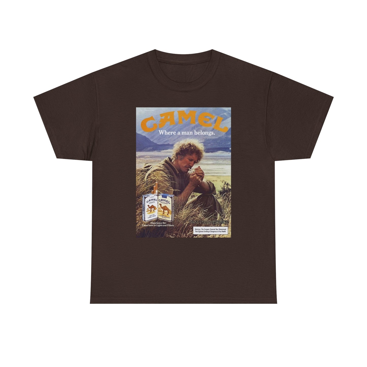 Joe Camel Cigarettes T-shirt Vintage Poster Retro Unisex Heavy Cotton Tee 1