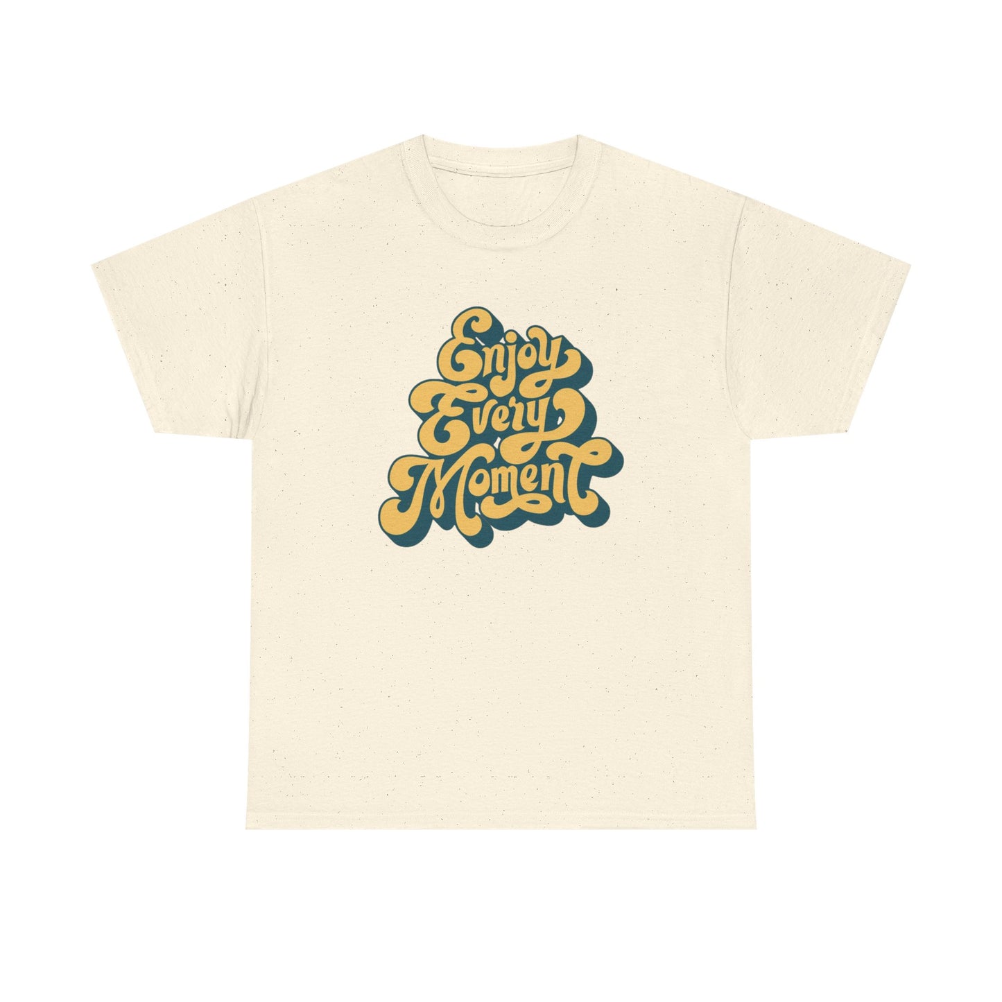 Enjoy Every Moment Graphic T Shirt Groovy Vibes Unisex Heavy Cotton Tee