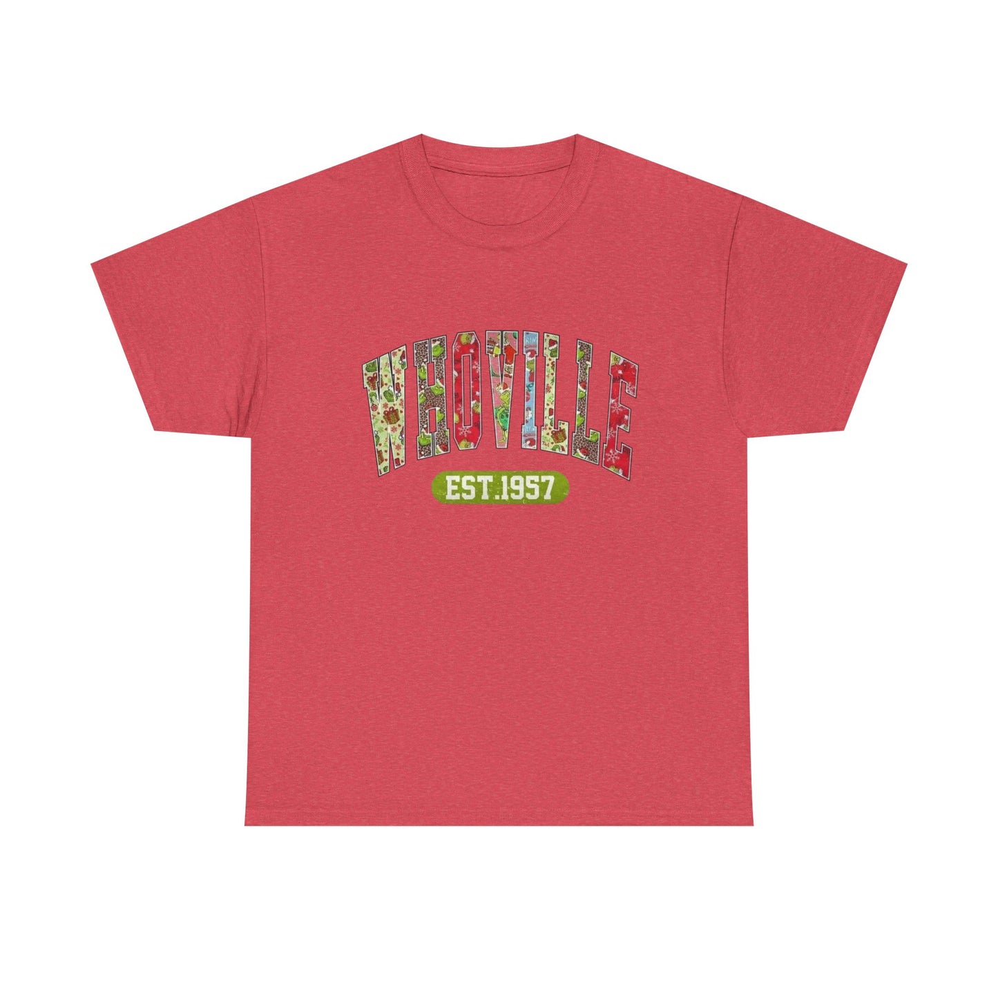Whoville The Grinch Christmas Graphic T Shirt Unisex NEW Heavy Cotton Tee