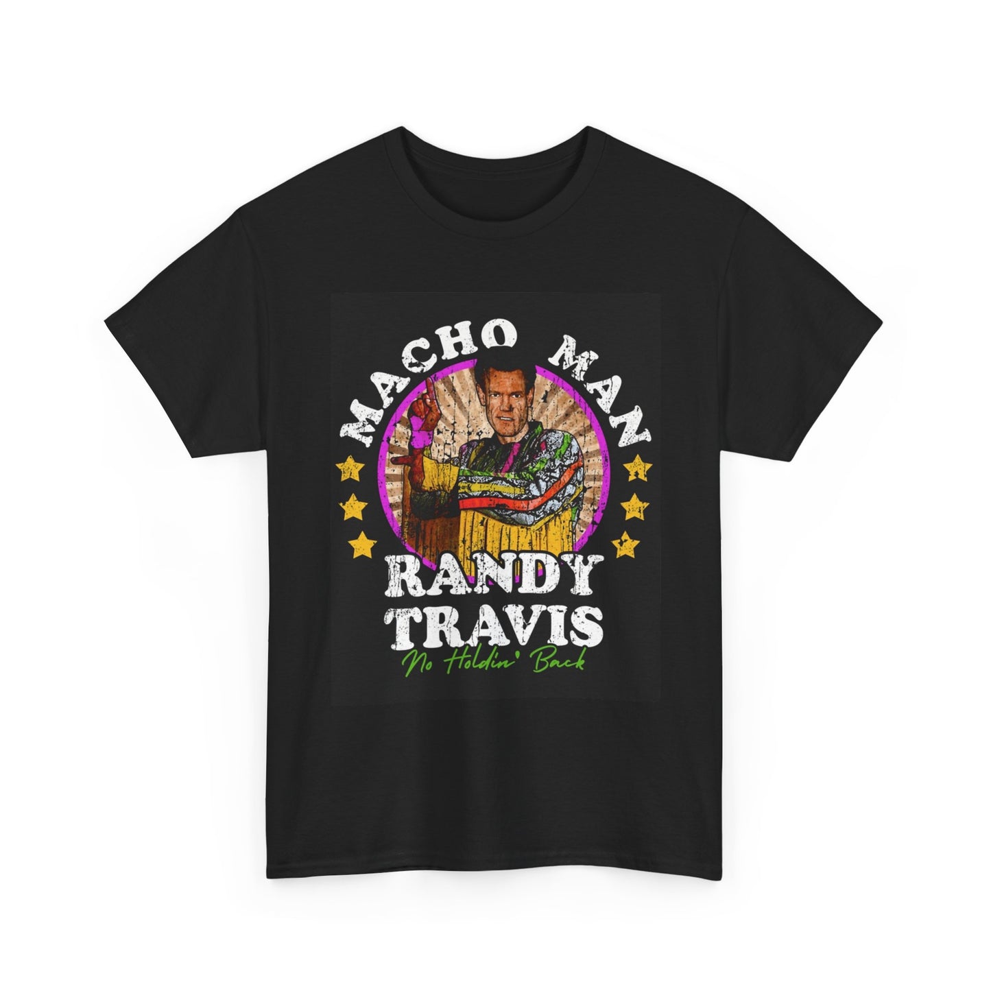 Randy Travis Macho Man Graphic T Shirt Vintage Country Unisex Heavy Cotton Tee