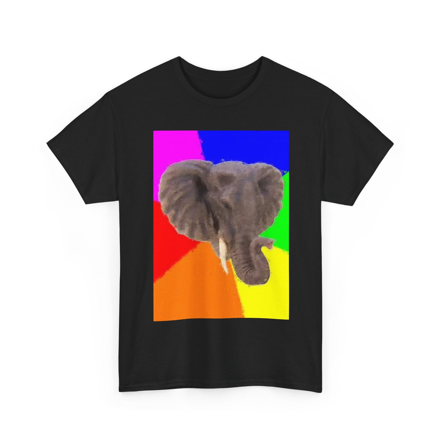 Neon Elephant Shirt Funny Gift trippy Zoo Unisex Heavy Cotton Tee