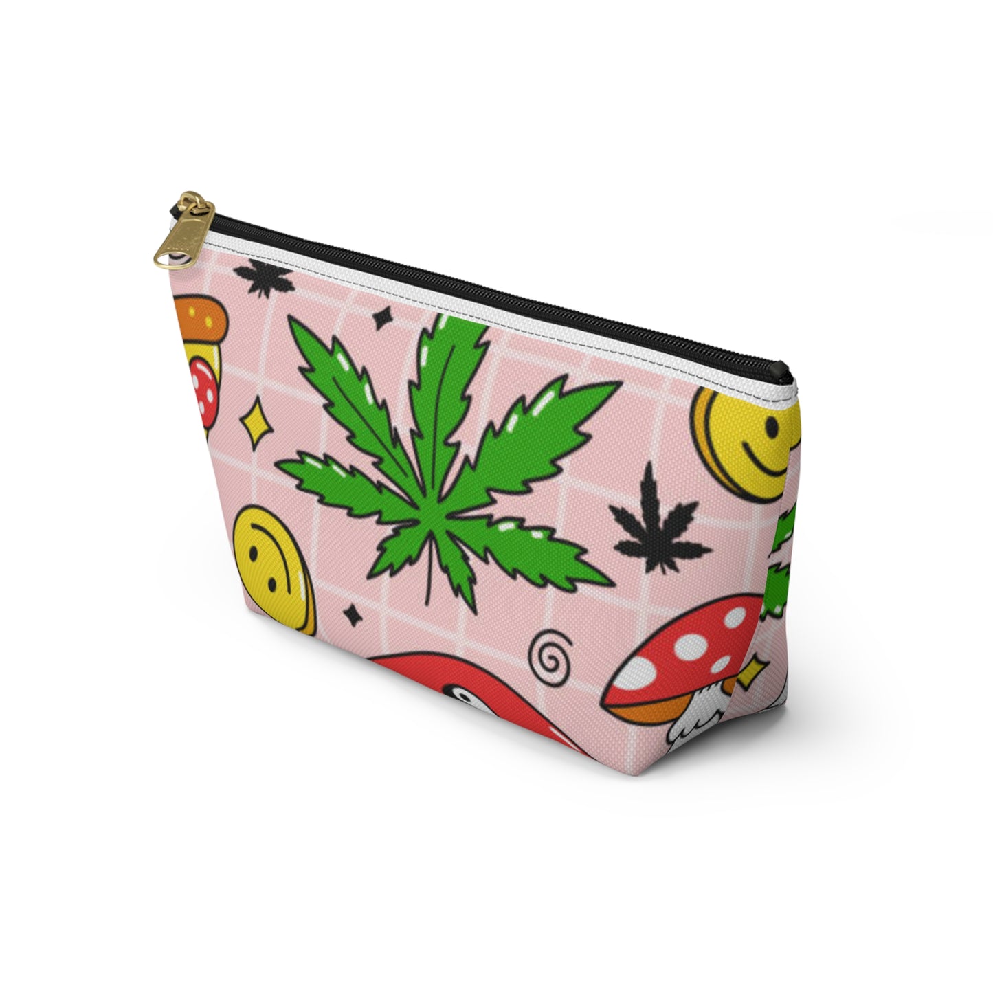 90s Weed Funny Graphic Travel Bag Multi ColorAccessory Pouch w T-bottom