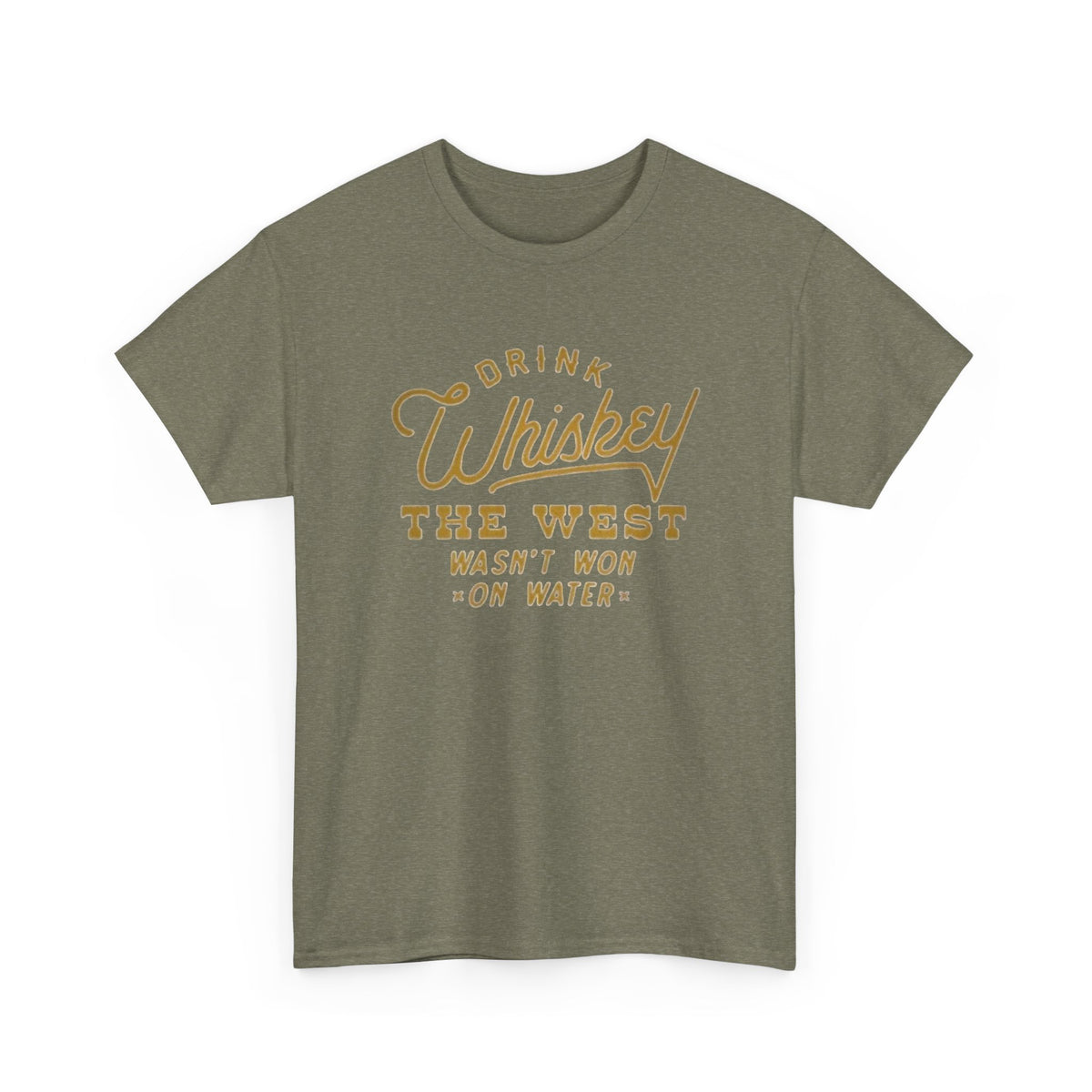 Drink Whiskey Graphic T Shirt Men's Classic Retro Heavy Cotton Tee