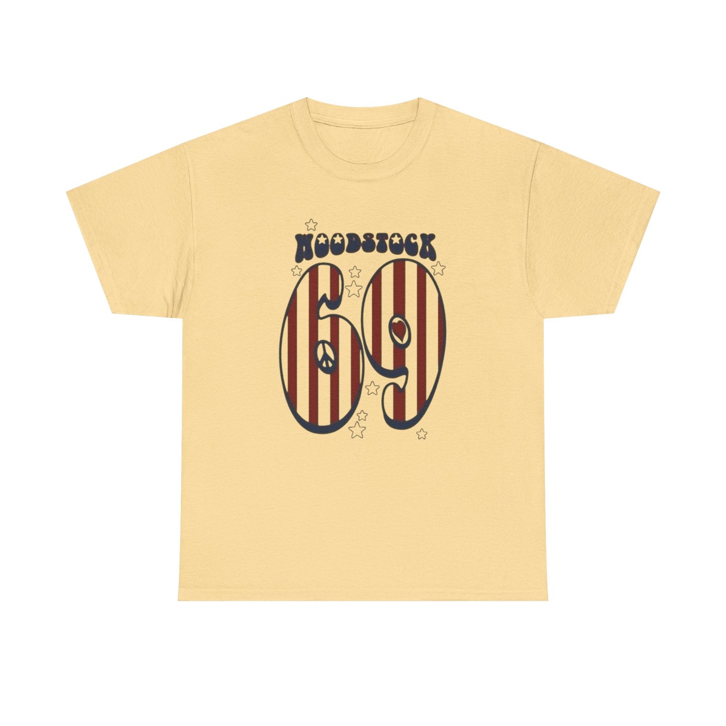 Woodstock 69 Retro Graphic T-Shirt Cotton Tee New Gift Vintage