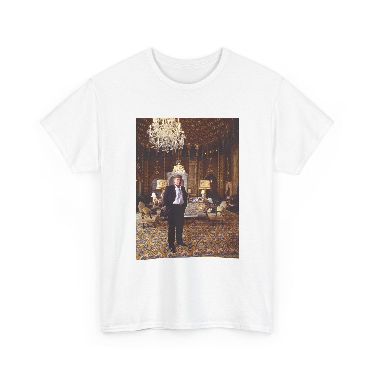 Donald Trump Tshirt Mar A Lago Florida Beach Retro Photo Unisex Heavy Cotton Tee